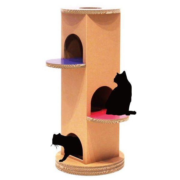 ニャンダフル キャットタワー ベーシック 据え置き型 猫用 キャットタワー Ecoでおしゃれなデザイン 日本製ダンボール Nd3uyq6bnn ネコダン 猫のインテリア専門店 通販 Yahoo ショッピング