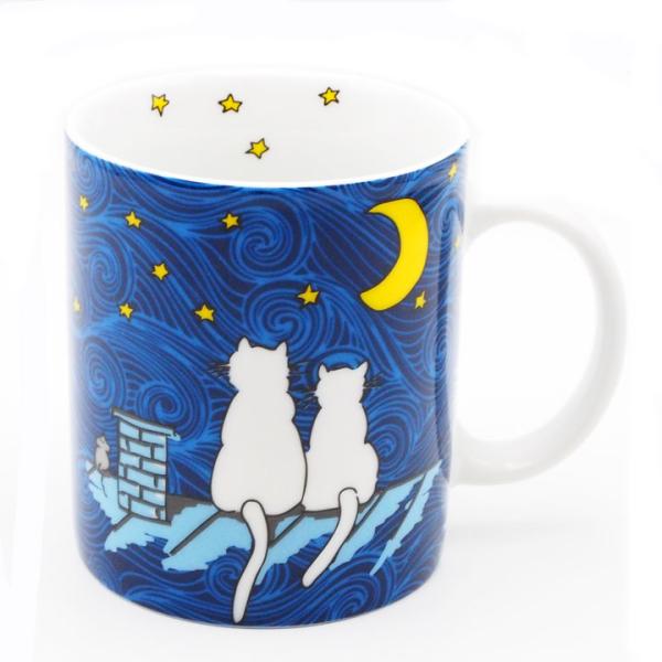 ドイツ・KONITZ(コーニッツ)　 夜のネコ達 マグカップ猫グッズ 猫雑貨 猫マグカップ