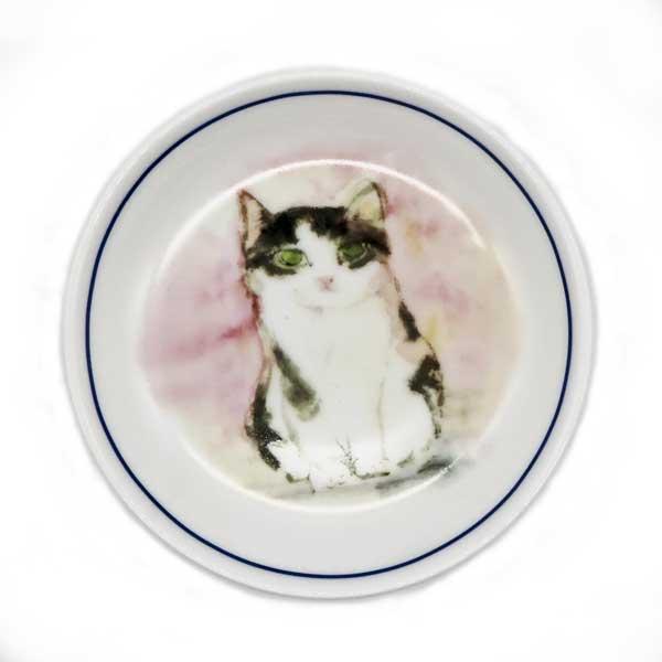 和マンハッタナーズ 美濃焼 豆皿 「見つめる」 猫グッズ 猫雑貨 猫 皿 和食器