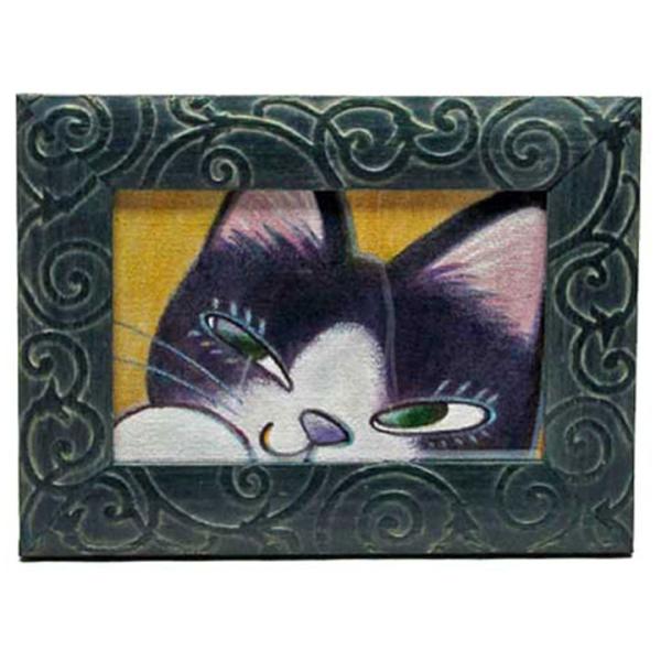 猫丸みど 悪顔ちゃん 額絵（原画作品） 猫の絵 猫グッズ 猫雑貨