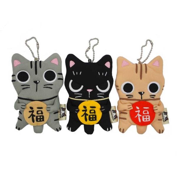【在庫限り特価】 やまねこ（やまねみえこ） なに入れるストラップ　猫 ストラップ 猫グッズ 猫雑貨