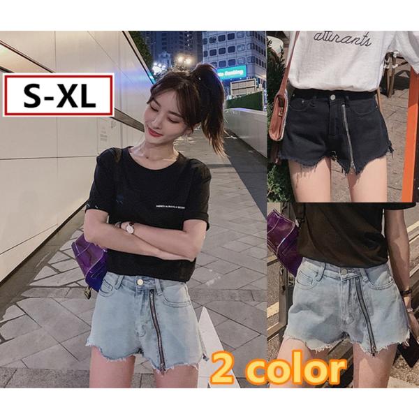 ダメージ加工 レディース デニム ショートパンツ 可愛い コーデやすい