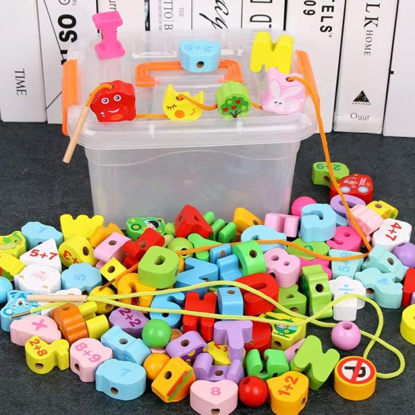 Jiudam 110個 ひもとおし 紐通し おもちゃ 子供 知育玩具 セット 手作り 組み立て Diy ビーズ アクセサリーキット 指先訓練 ねこねこ商店 通販 Yahoo ショッピング
