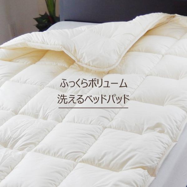 日本製 敷パッド ダクロン 敷きパッド 100×200cm シングル Mat Fiberfill 無地 洗える中綿 オールシーズン リバーシブル ベッドパッド 清潔パッド 2415643