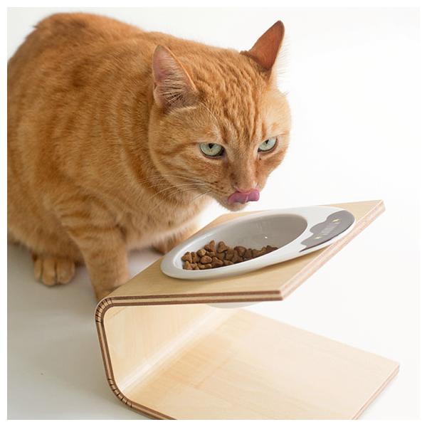 猫雑貨　ペット　食器　猫　フードボウルスタンド＋専用ボウル(キャットフェイス)