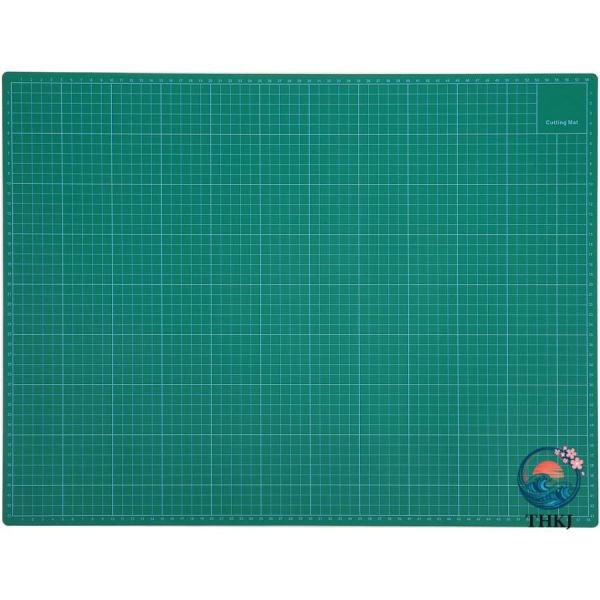 厚手カッターマット緑 A2 600×450×4.5mm カッティングマット 厚め グリーン 両面タイプ メモリ付き