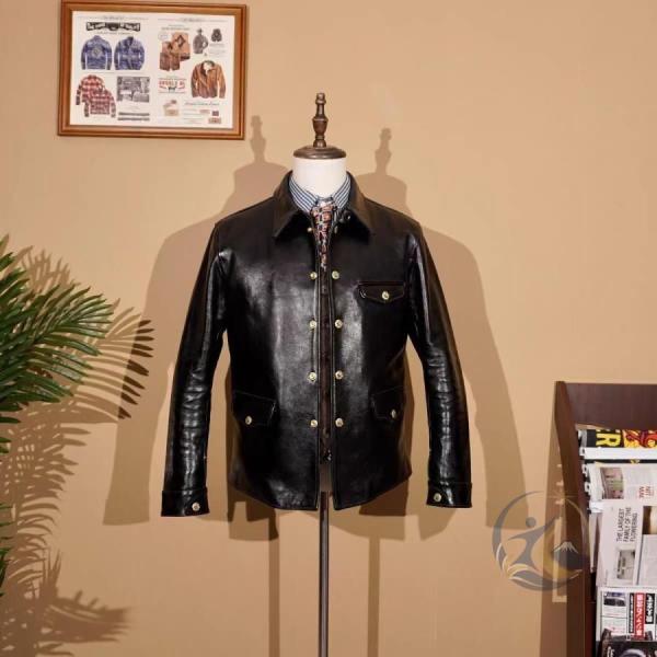 新品 芯ホースハイド 復刻50's ドライビングコート レザージャケット