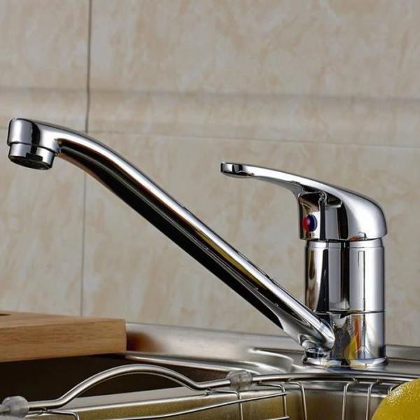 蛇口 台所 シングル レバー シンク 洗面台 水栓 金具 混合栓 シルバー シン 感動人生 プル 簡単 取替 ホース付 改装 リフォーム キッチン 60cm ホース 付 キ