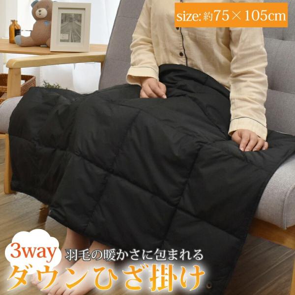 【サイズ】 　(約) 75 × 105 cm【素　材】 　側生地：ポリエステル100％　充填：ダックダウン50％、スモールフェザー50％【充填量】 　(約)100グラム