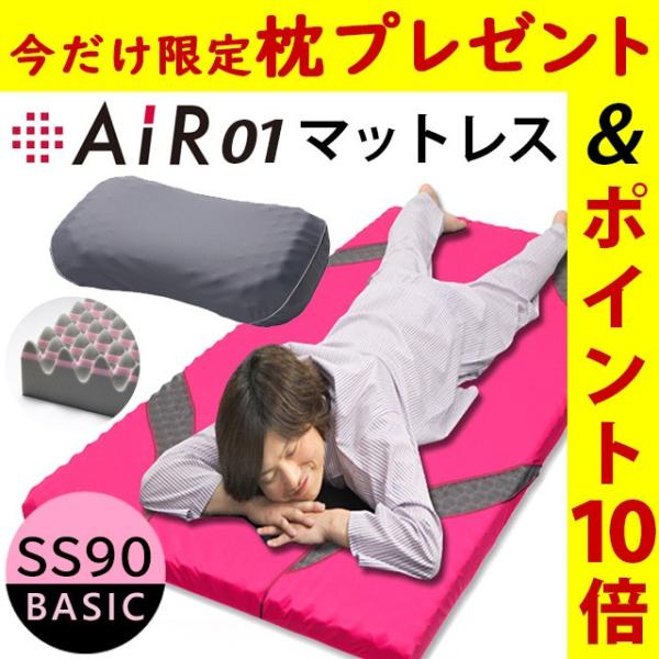 Yahoo ショッピング 西川エアー 敷き布団 マットレス 01 セミシングル 幅90cm ベーシック Air Basic 100n ピンク 東京西川 ポイント10倍 眠りの神様 ヤフーショップ