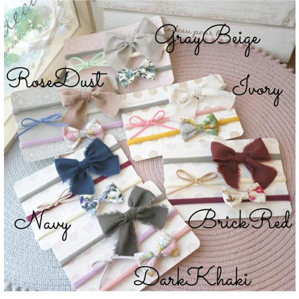 リバティ＆スエード＆リネン リボンヘアバンドセット【ベビー＆キッズヘアアクセサリー　ネネズデコ】ヘアバンド対象：30ｃｍ〜58ｃｍ新生児から大人までお使い頂けるマシュマロタッチのふわふわヘアバンドです。着用モデルさんは違う商品を着用していま...
