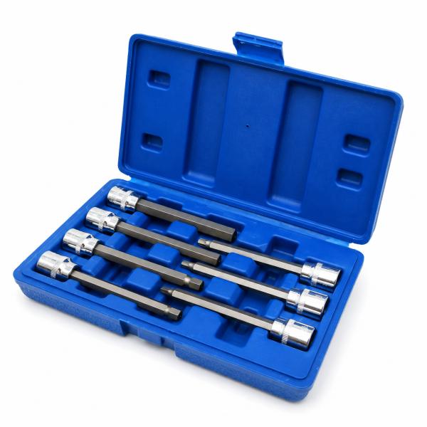 【送料無料】6角レンチ 3/8(9.5mm) ロングヘックスビットソケット セット【六角レンチ 3mm 4mm 5mm 6mm 8mm 10mm ヘキサゴン ヘックスビット】