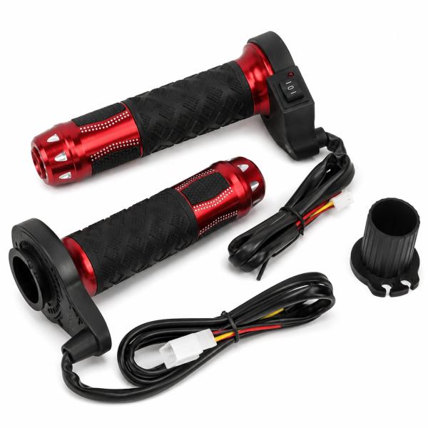 バイク グリップヒーター 12V ホットグリップ ハンドルヒーター 22mm 防寒 2段階温度調整 オートバイ 原付 スクーター