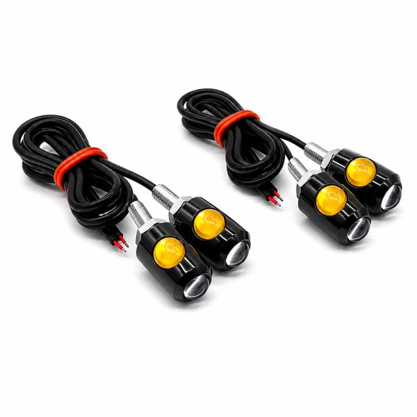 4個セット オートバイ用  超小型 LEDウインカー  マイクロミニ ライト ウインカー スモール ターンシグナルランプ 高輝度 ライト 12V 汎用