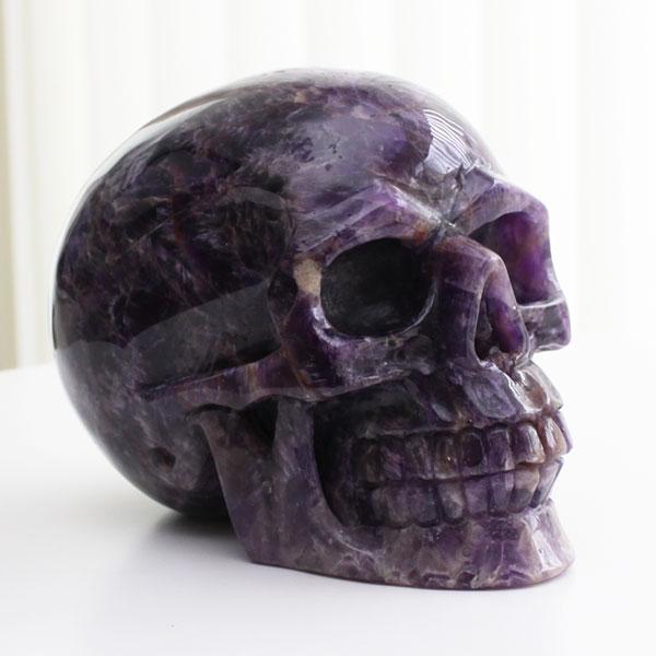 高品質スカル髑髏水晶カービング天然石