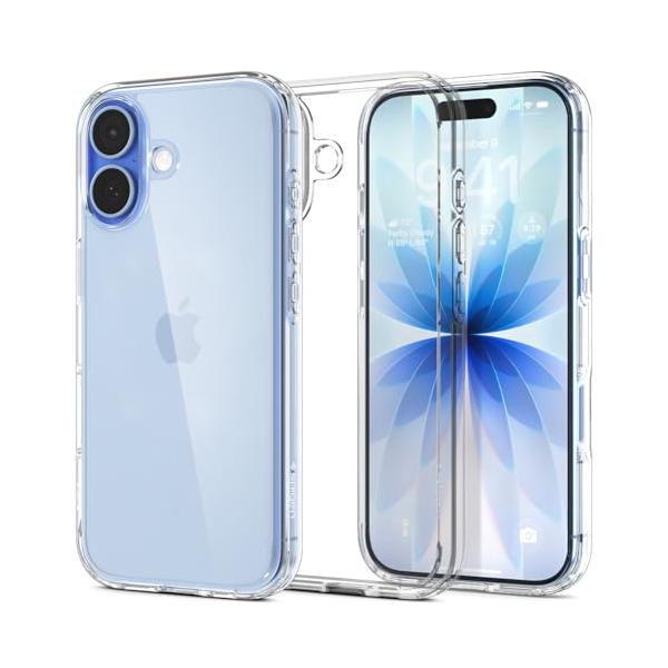 Spigen 【創業18年の技術力】 iPhone 17 ケース 米軍MIL規格 クリア 透明 ストラップホール 耐衝撃 ウルトラ・ハイブリッド (クリスタル・クリア) AC