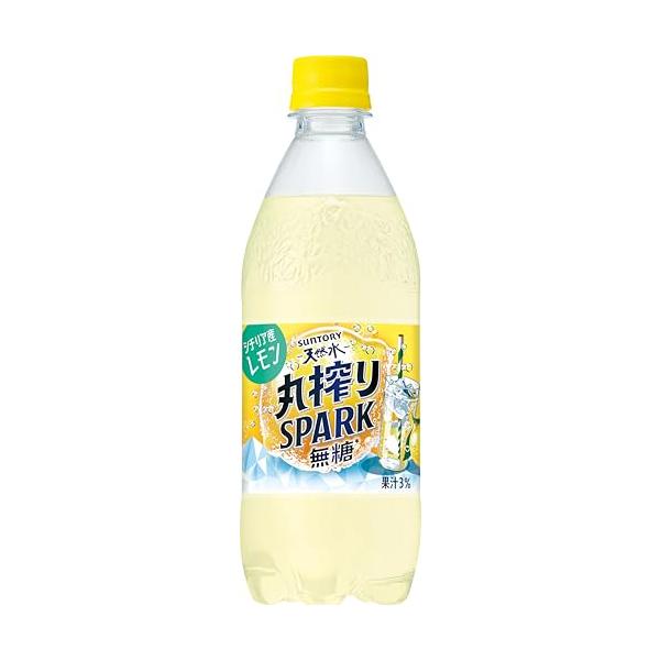 他サイト： サントリー天然水 丸搾り SPARK 無糖 レモン 果汁炭酸 フルスパ 500ml×24本の商品画像