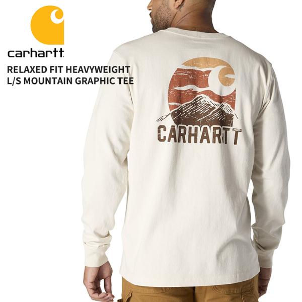 (取寄) カーハート メンズ リラックスド-フィット ヘビーウェイト Ls マウンテン グラフィック T-シャツ - メンズ Carhartt men Relaxed Heavyweight LS Mountain Graphic T-Shirt - Men's Greenstone Heather Carhartt（カーハート） 【並行輸入品】カーハート メンズ 長袖Tシャツ