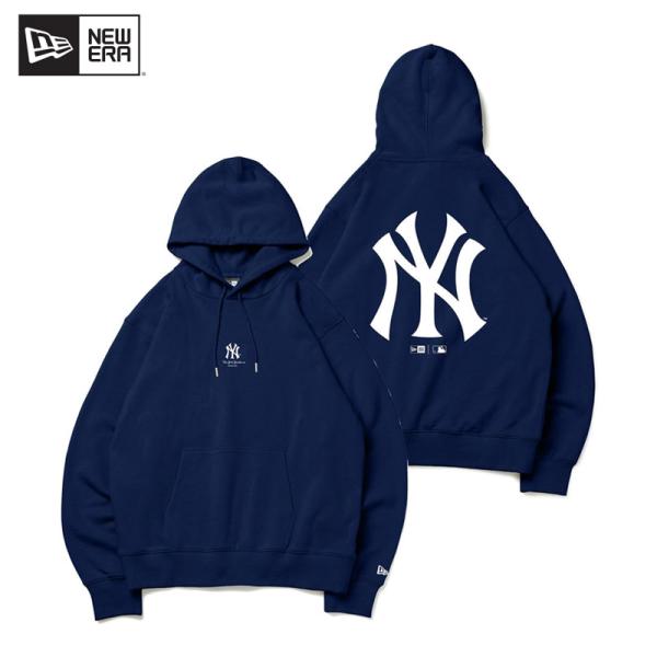 ニューエラ 長袖 スウェット フーディー 裏毛 コットン ヤンキース ネイビー メンズ レディース NEW ERA SW PO HOODIE NEYYAN NVY 252 NEW ERA（ニューエラ） 裏毛 スウェット プルオーバーフーディー MLB