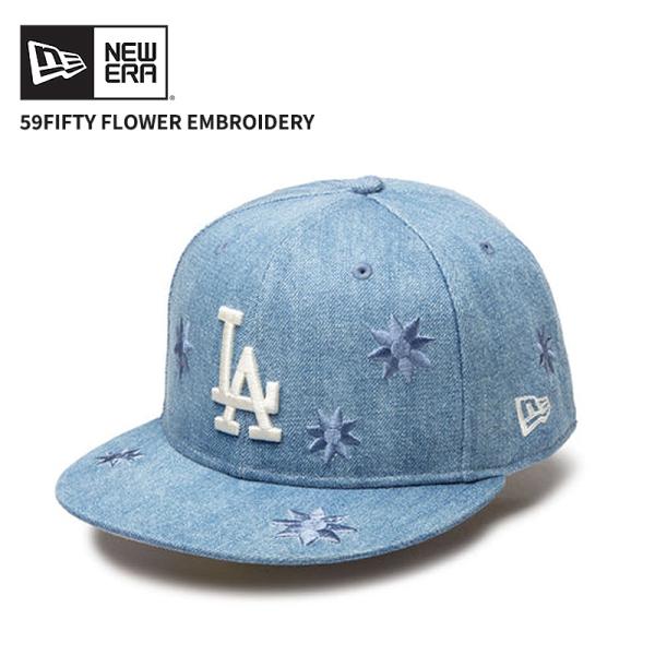 新品 NEWERA LA ニューエラ ダメージ デニム キャップ 帽子 NEW ERA ニューエラ デニムキャップ 帽子 59FIFTY Flower
