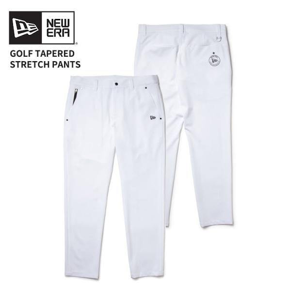 NEW ERA ストレッチパンツ ホワイト L NEW ERA（ニューエラ） メンズ ゴルフウエア ゴルフパンツ テーパード