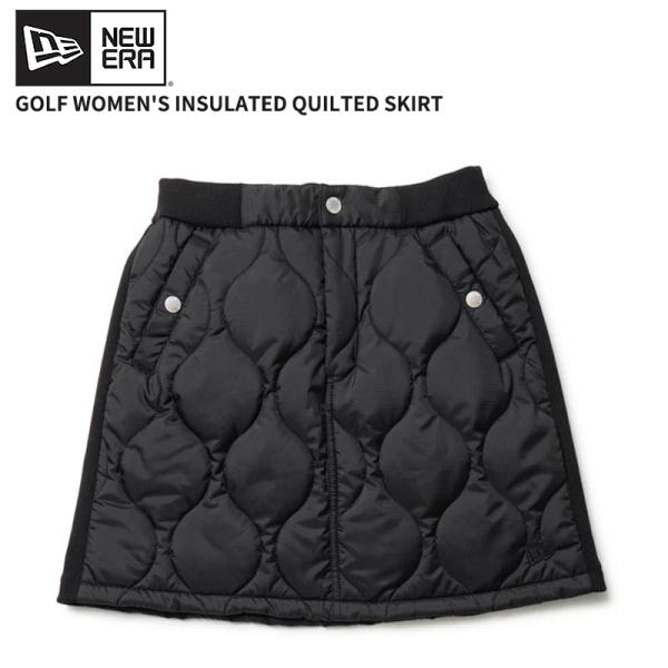 【新品未使用】New Era ブラック キルティングスカート　ゴルフウェア NEW ERA（ニューエラ） ゴルフウエア レディース ミニスカート NEW ERA