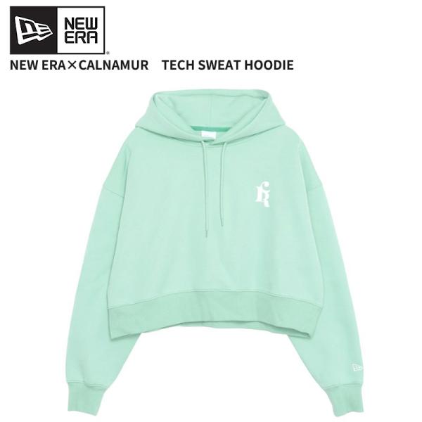 ニューエラ×カルナムール レディース ショート丈 スウェットパーカー NEW ERA×CALNAMUR テックスウェット フーディー ブラウン 14875704 NEW ERA（ニューエラ） ニューエラ×カルナムール レディース ショート