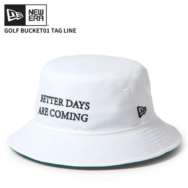 ニューエラ ゴルフ メンズ レディース バケットハット バケハ 帽子 NEW ERA バケット01 Tag Line ホワイト15125284