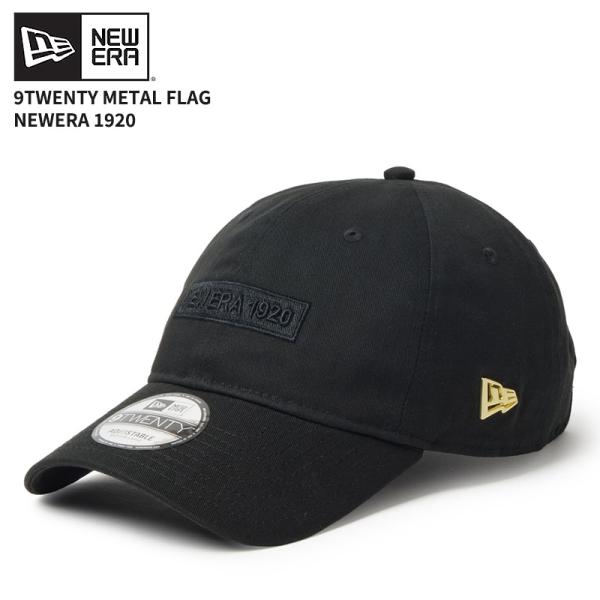 ニューエラ メンズ キャップ レディース 9TWENTY Metal Flag NEWERA 1920 ブラック/ゴールド 15137263