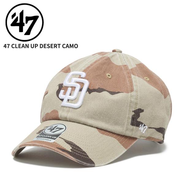 47 フォーティーセブン レディース キャップ メンズ 帽子 47BRAND 47 クリーンナップ サンディエゴ・パドレス DESERT CAMO デザートカモ ホワイト 47A 15173403