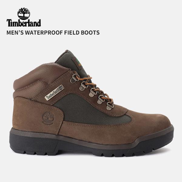 ティンバーランド メンズ  防水 トレッキングブーツ Timberland メンズ ウォータープルーフ フィールド ブーツ DarkBrownNubuck レザー アウトドア A42SG