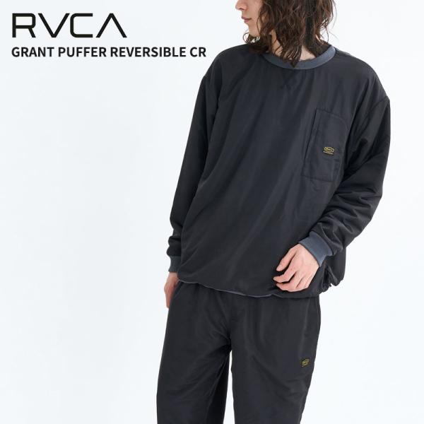 ルーカ メンズ 防寒トップス 蓄熱 RVCA  リバーシブル クルーネック GRANT PUFFER REVERSIBLE CR  2025年秋冬モデル BF042006 RVCA（ルーカ） メンズ 防寒トップス 蓄熱 リバーシブル クルーネック