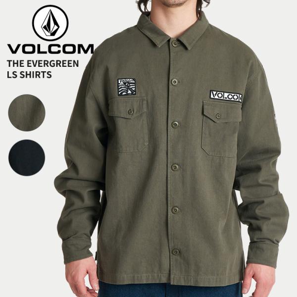 ボルコム メンズ 長袖 ミリタリーシャツ VOLCOM  長袖シャツ THE EVERGREEN LS SHIRTS トップス シャツジャケット BG052100