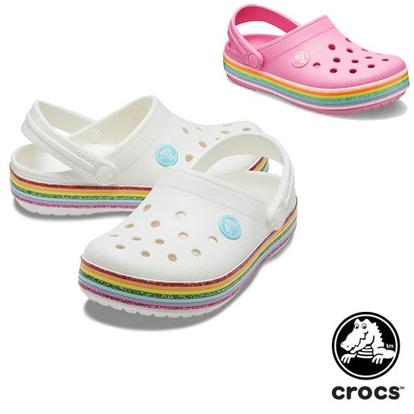 crocband rainbow clog
