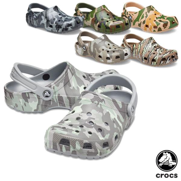 crocs black camo