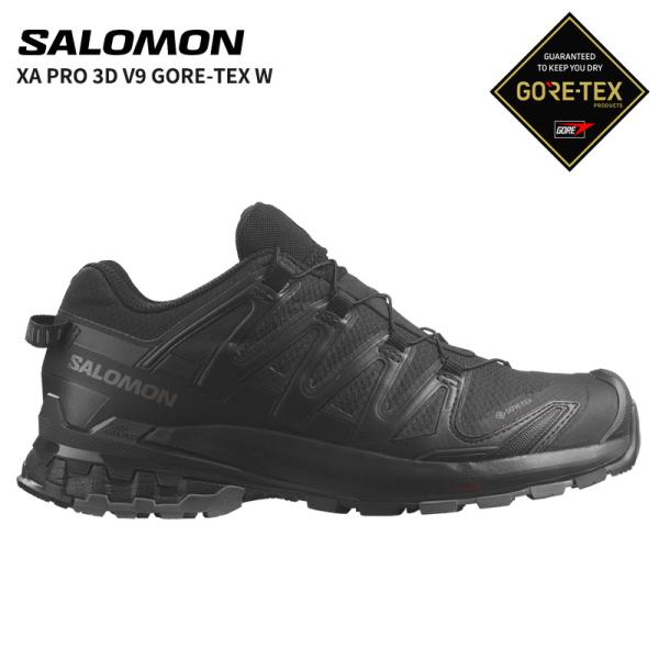 サロモン レディース スニーカー SALOMON XA PRO 3D V9 GORE-TEX Black  Phantom  Pewter 女性 トレイルランニングシューズ ウィメンズ