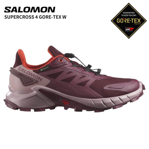 サロモン スニーカー トレイルランニングシューズ SALOMON SUPERCROSS 4 GORE-TEX レディース 女性 ピンク