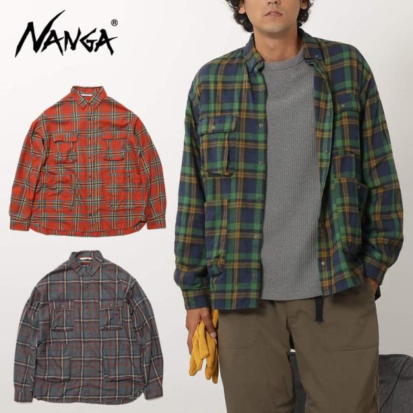 ナンガ NANGA FADE PLAID CAMP SHIRT フェードプレイドキャンプシャツ メンズ 長袖シャツ nw2331-1h236 neo_nw2331-1h236