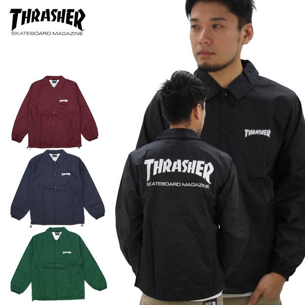 【なつ】THRASHER メンズ　スノーボードウェア　コーチジャケット☆ THRASHER スラッシャー MAG COACH JACKET TH8901C メンズ コーチ
