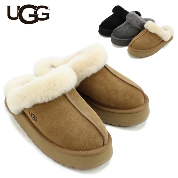 UGGアグ ディスケット ロゴ入り 22cm ブラック アグ UGG スリッポン ディスケット ブラック レディース UGG