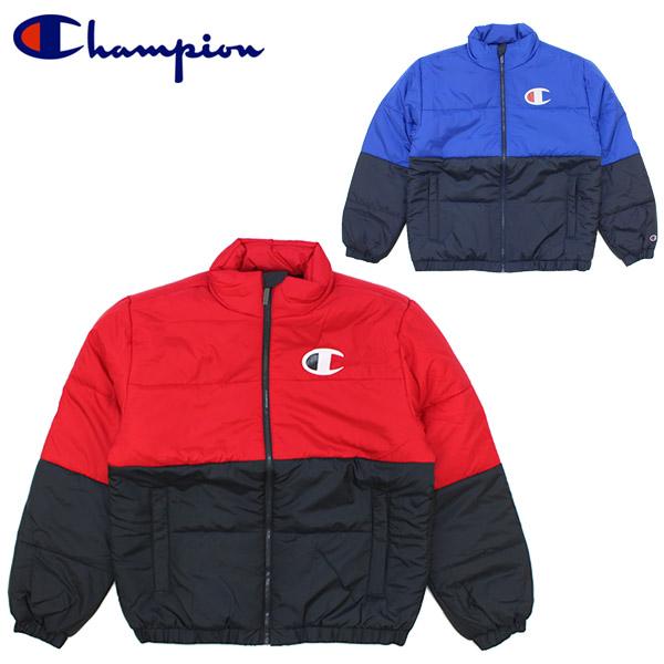 champion puffer jacket red