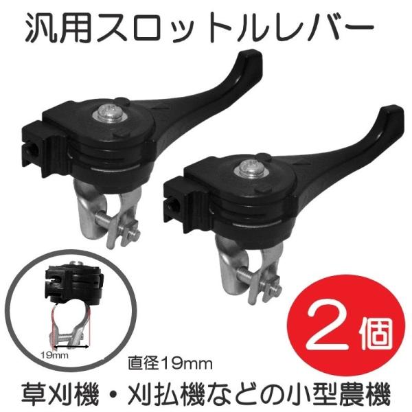 サイズ 約90×60mm適応パイプ径 19mm素材 プラスチック、金属スロットルレバー×2個
