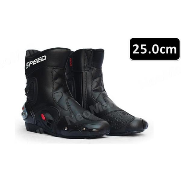 レーシングブーツ 118 ブラック 25.0cm バイクブーツ 防水