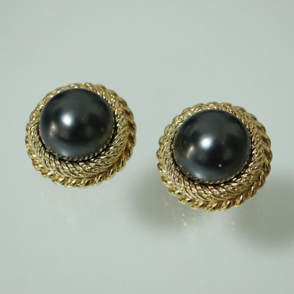 Vintage Dior クリスチャン ディオール イヤリング フェイクパール GP