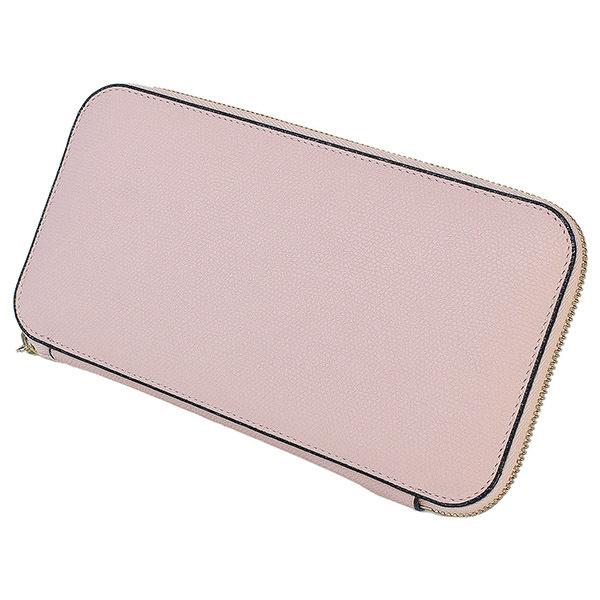 ヴァレクストラ シンプル レザー ラウンドジップ 長財布 ピンク 箱袋 