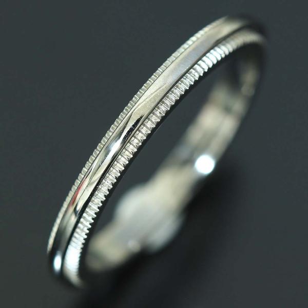 ティファニー ミルグレイン リング 6.5号 PT950 2mm D8735