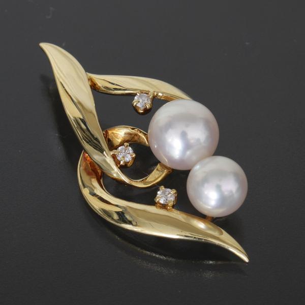 MIKIMOTO（ミキモト） アコヤパール6.7mm ペンダントトップ ダイヤ