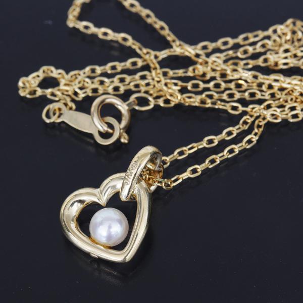 MIKIMOTO（ミキモト） アコヤパール ハート ネックレス 40cm K18YG 3.6