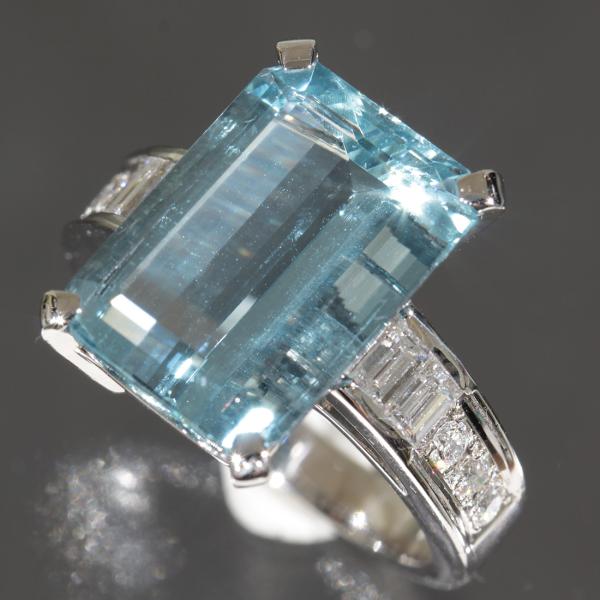 MIKIMOTO（ミキモト） アクアマリン6.68ct ダイヤ 0.51ct リング 11号