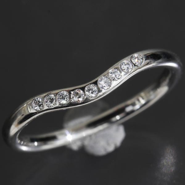 TIFFANY&Co.（ティファニー） カーブドバンド ダイヤ 9P リング 13号